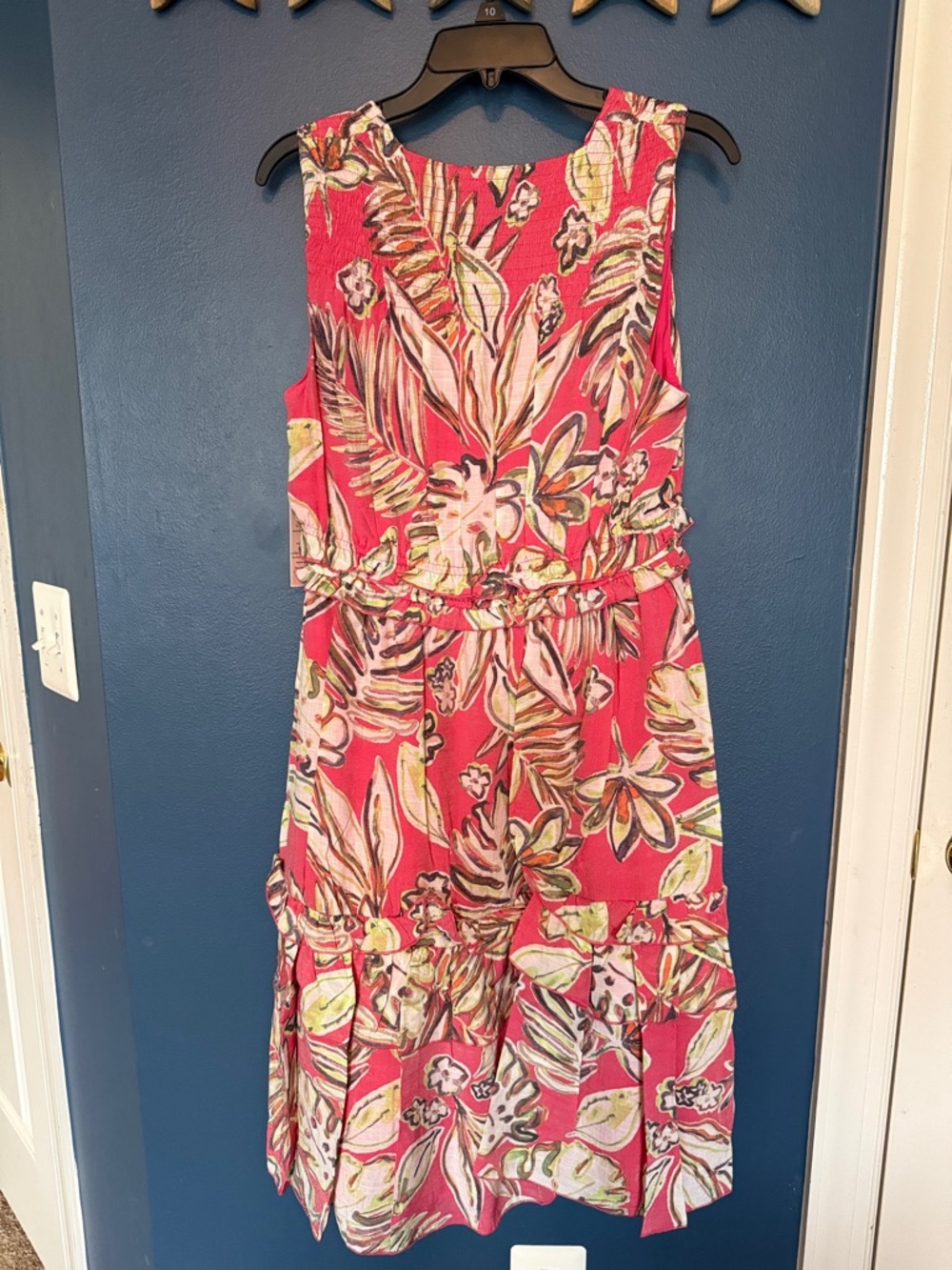 Nanette Lepore Hot Pink Lined Floral Dress Size 10 - Picture 4 of 10